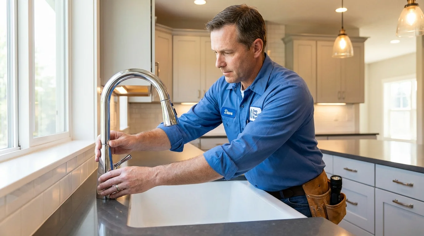 Kitchen faucet installation by Johns Plumbing LLC in Bladensburg
